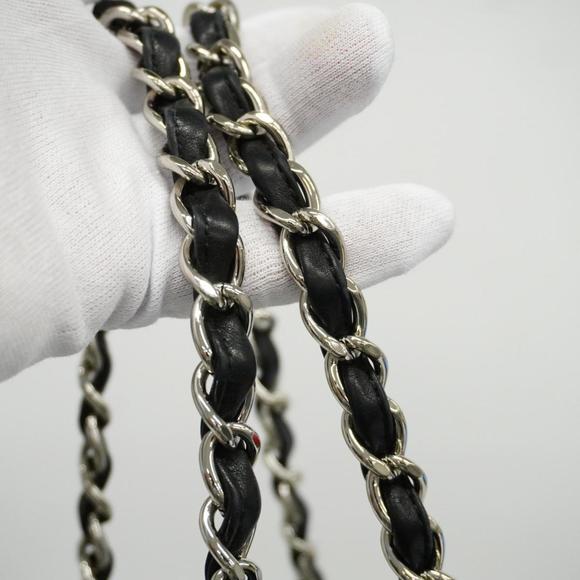 CHANEL Tote Bag Matelasse Chain Shoulder Lambskin Black Silver Hardware Women's - Picture 9 of 10
